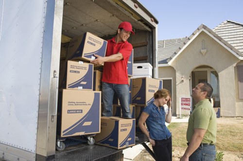 Safe loading practices for a Kennington removal van team