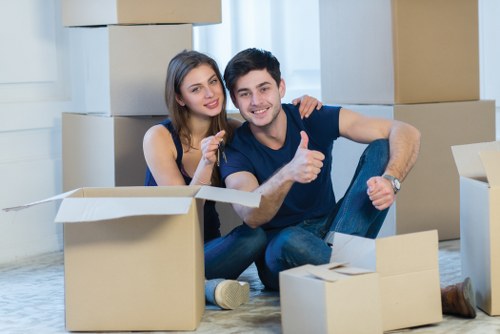 Careful handling of household items by a Kennington moving team